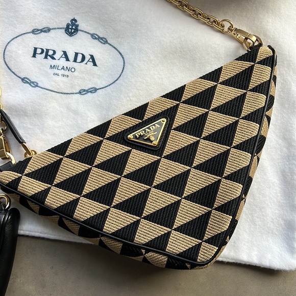 Prada Symbole leather and fabric mini bag - Picture 10 of 17